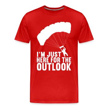 Skydive Skydiver - Men's Premium Organic T-Shirt - red - Front - Damien (186cm)