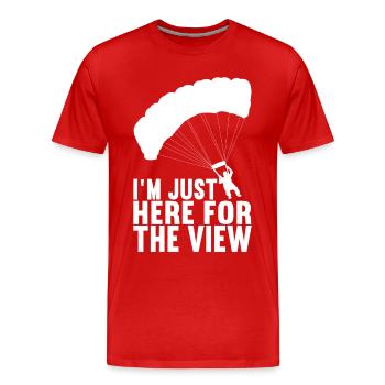Skydive Skydiver - Men's Premium Organic T-Shirt - red - Front - Damien (186cm)