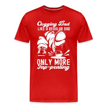 Tap Dance Tap Dancer - Men's Premium Organic T-Shirt - red - Front - Damien (186cm)