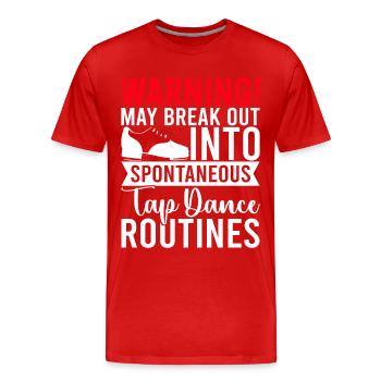 Tap Dance Tap Dancer - Men's Premium Organic T-Shirt - red - Front - Damien (186cm)