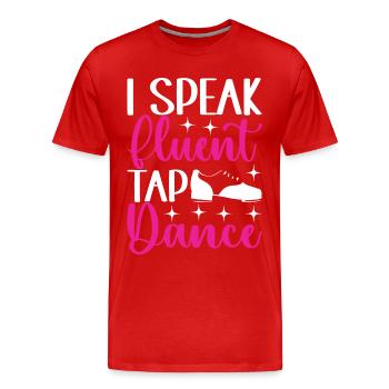 Tap Dance Tap Dancer - Men's Premium Organic T-Shirt - red - Front - Damien (186cm)