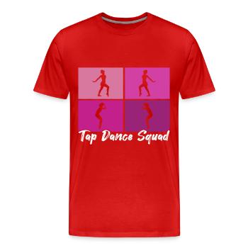 Tap Dance Tap Dancer - Men's Premium Organic T-Shirt - red - Front - Damien (186cm)