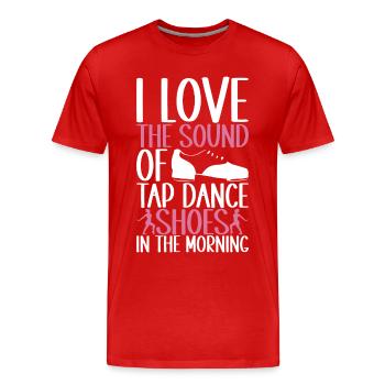 Tap Dance Tap Dancer - Men's Premium Organic T-Shirt - red - Front - Damien (186cm)