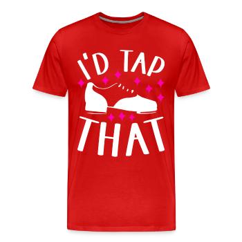 Tap Dance Tap Dancer - Men's Premium Organic T-Shirt - red - Front - Damien (186cm)