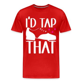 Tap Dance Tap Dancer - Men's Premium Organic T-Shirt - red - Front - Damien (186cm)
