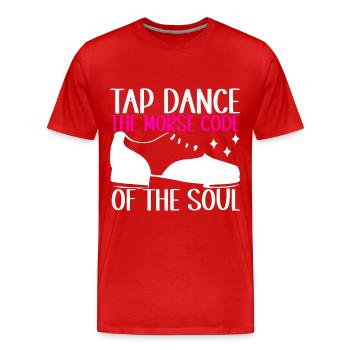 Tap Dance Tap Dancer - Men's Premium Organic T-Shirt - red - Front - Damien (186cm)