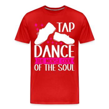 Tap Dance Tap Dancer - Men's Premium Organic T-Shirt - red - Front - Damien (186cm)