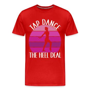 Tap Dance Tap Dancer - Men's Premium Organic T-Shirt - red - Front - Damien (186cm)