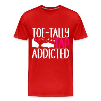 Tap Dance Tap Dancer - Men's Premium Organic T-Shirt - red - Front - Damien (186cm)