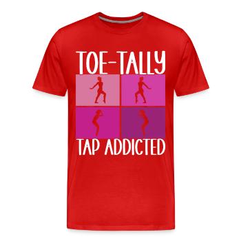 Tap Dance Tap Dancer - Men's Premium Organic T-Shirt - red - Front - Damien (186cm)