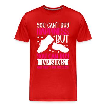 Tap Dance Tap Dancer - Men's Premium Organic T-Shirt - red - Front - Damien (186cm)