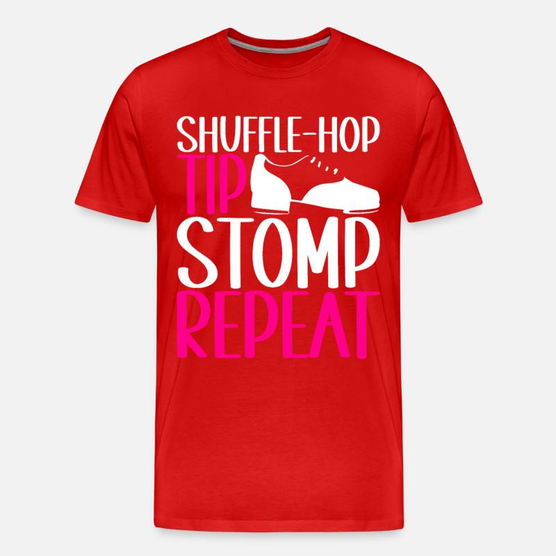 Stepptanz Stepptänzer - Männer Premium Bio T-Shirt - Rot