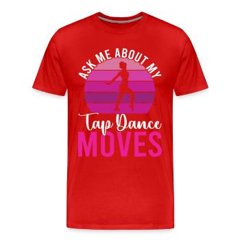 Tap Dance Tap Dancer - Men's Premium Organic T-Shirt - red - Front - Damien (186cm)