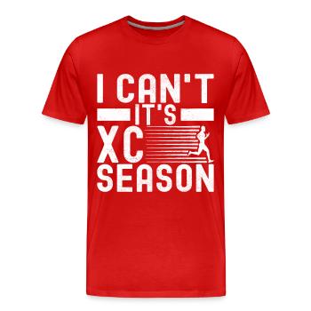 XC Running Lauf Läufer Cross Country - Männer Premium Bio T-Shirt - Rot - Vorne - Damien (186cm)