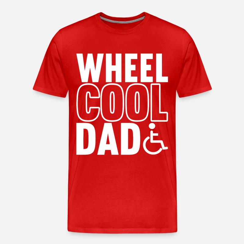 Rollstuhlfahrer Rollstuhl - Männer Premium Bio T-Shirt - Rot