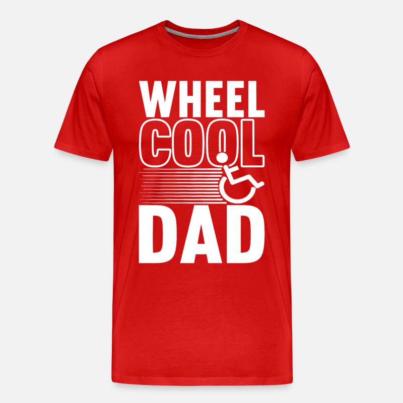 Rollstuhlfahrer Rollstuhl - Männer Premium Bio T-Shirt - Rot