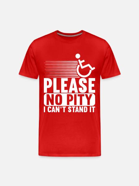 Wheelchair users Wheelchair - Men's Premium Organic T-Shirt - red