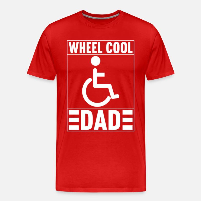 Rollstuhlfahrer Rollstuhl - Männer Premium Bio T-Shirt - Rot