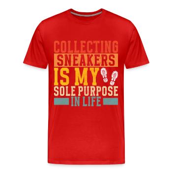 Sneakerhead Sneaker Collector - Men's Premium Organic T-Shirt - red - Front - Damien (186cm)
