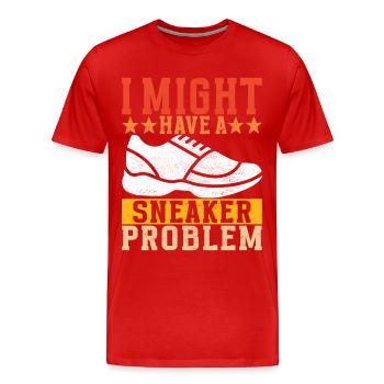 Sneakerhead Sneaker Collector - Men's Premium Organic T-Shirt - red - Front - Damien (186cm)