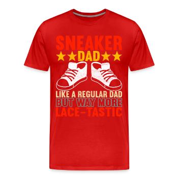 Sneakerhead Sneaker Collector - Men's Premium Organic T-Shirt - red - Front - Damien (186cm)
