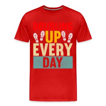 Sneakerhead Sneaker Collector - Men's Premium Organic T-Shirt - red - Front - Damien (186cm)