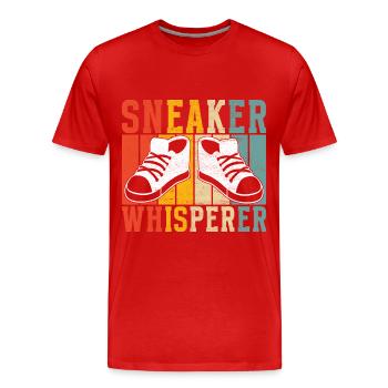 Sneakerhead Sneaker Collector - Men's Premium Organic T-Shirt - red - Front - Damien (186cm)