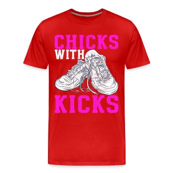 Sneakerhead Sneaker Collector - Men's Premium Organic T-Shirt - red - Front - Damien (186cm)