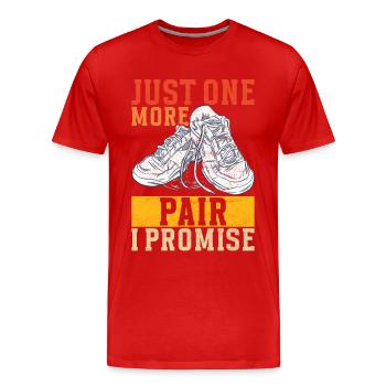 Sneakerhead Sneaker Collector - Men's Premium Organic T-Shirt - red - Front - Damien (186cm)