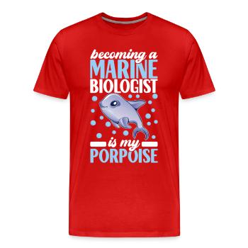 Marine Biology Marine Biologist - Men's Premium Organic T-Shirt - red - Front - Damien (186cm)