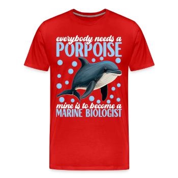 Marine Biology Marine Biologist - Men's Premium Organic T-Shirt - red - Front - Damien (186cm)