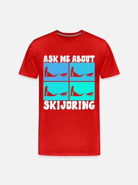 Sledding Sled dogs - Men's Premium Organic T-Shirt - red