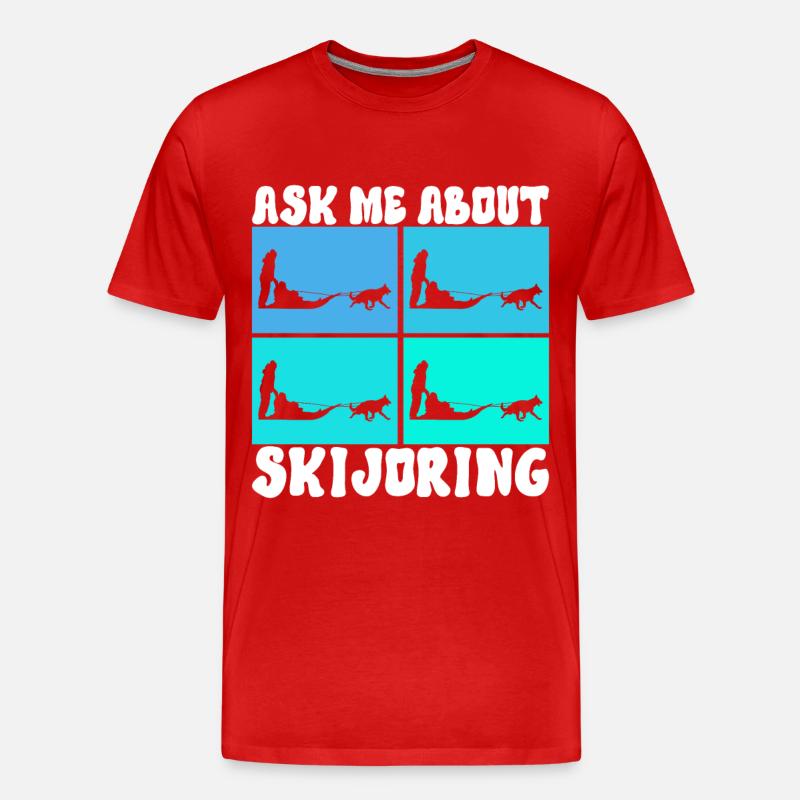 Sledding Sled dogs - Men's Premium Organic T-Shirt - red