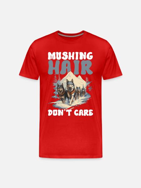 Sledding Sled Dogs - Men's Premium Organic T-Shirt - red