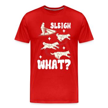 Sledding Sled dogs - Men's Premium Organic T-Shirt - red - Front - Damien (186cm)