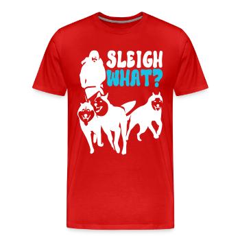 Sledding Sled dogs - Men's Premium Organic T-Shirt - red - Front - Damien (186cm)