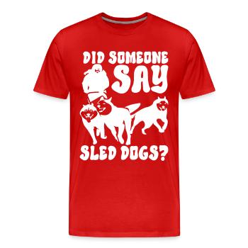 Traîneau Chiens de traîneau - T-shirt bio Premium Homme - rouge - Devant - Damien (186cm)