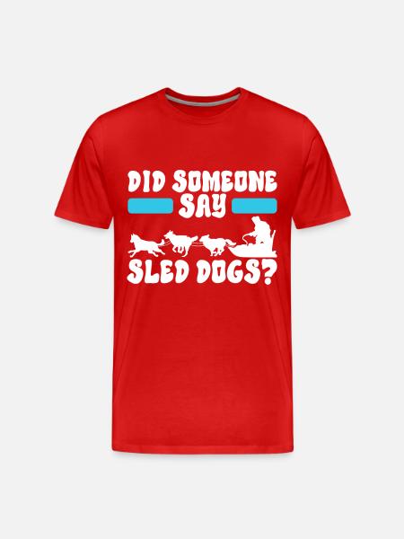 Sledding Sled dogs - Men's Premium Organic T-Shirt - red