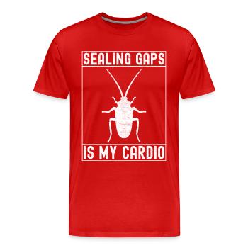 Exterminateur de lutte antiparasitaire - T-shirt bio Premium Homme - rouge - Devant - Damien (186cm)