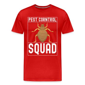 Schädlingsbekämpfung Kammerjäger - Männer Premium Bio T-Shirt - Rot - Vorne - Damien (186cm)