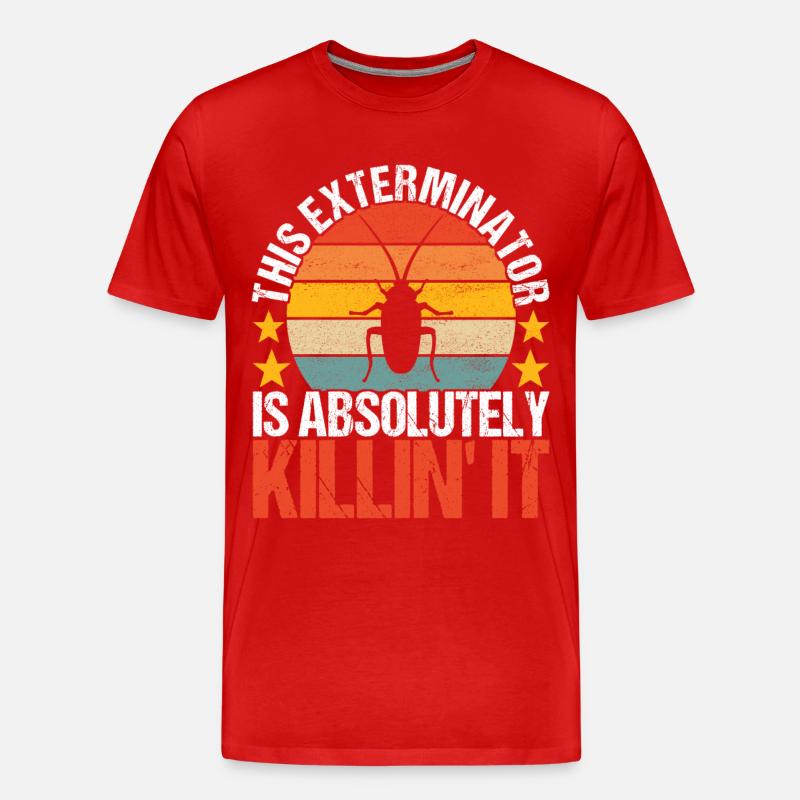 Pest Control Exterminator - Men's Premium Organic T-Shirt - red