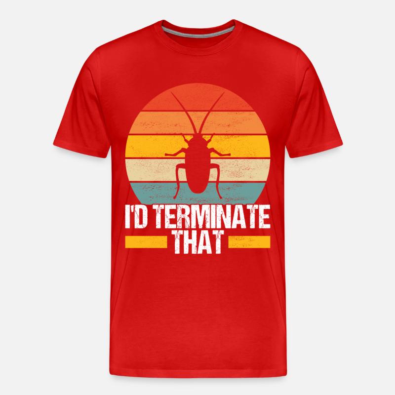 Pest Control Exterminator - Men's Premium Organic T-Shirt - red