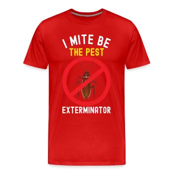 Exterminateur de lutte antiparasitaire - T-shirt bio Premium Homme - rouge - Devant - Damien (186cm)