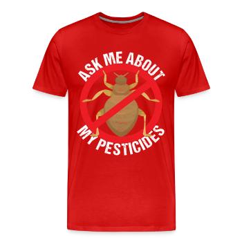 Exterminateur de lutte antiparasitaire - T-shirt bio Premium Homme - rouge - Devant - Damien (186cm)