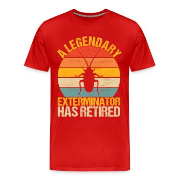 Schädlingsbekämpfung Kammerjäger - Männer Premium Bio T-Shirt - Rot - Vorne - Damien (186cm)