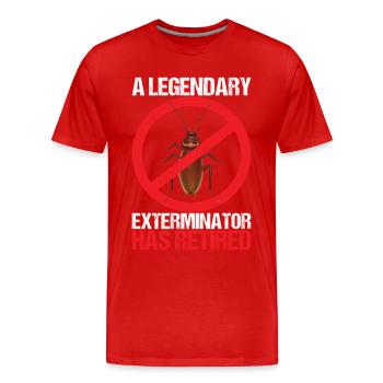 Schädlingsbekämpfung Kammerjäger - Männer Premium Bio T-Shirt - Rot - Vorne - Damien (186cm)