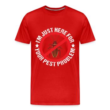 Exterminateur de lutte antiparasitaire - T-shirt bio Premium Homme - rouge - Devant - Damien (186cm)