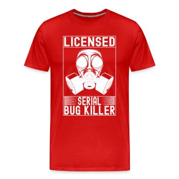 Schädlingsbekämpfung Kammerjäger - Männer Premium Bio T-Shirt - Rot - Vorne - Damien (186cm)