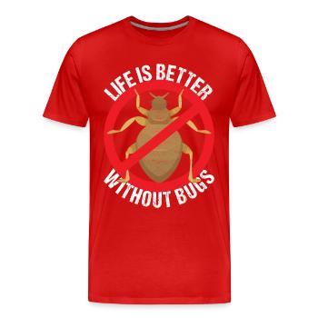 Schädlingsbekämpfung Kammerjäger - Männer Premium Bio T-Shirt - Rot - Vorne - Damien (186cm)