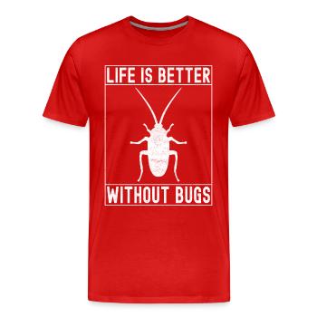 Schädlingsbekämpfung Kammerjäger - Männer Premium Bio T-Shirt - Rot - Vorne - Damien (186cm)